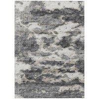 IndoorOutdoor Accord AAC36 Black Washable 8 x 10 Rug