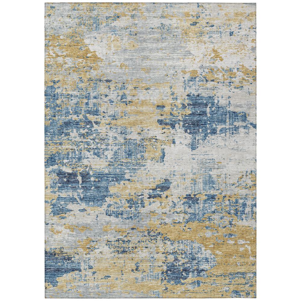 IndoorOutdoor Accord AAC34 Blue Washable 10 x 14 Rug