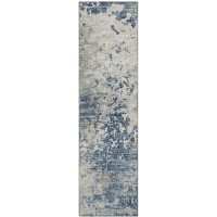 IndoorOutdoor Accord AAC35 Blue Washable 23 x 76 Runner Rug