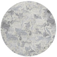 IndoorOutdoor Accord AAC32 Gray Washable 8 x 8 Round Rug