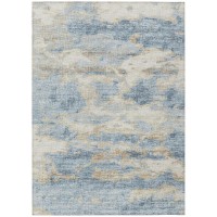 IndoorOutdoor Accord AAC36 Blue Washable 10 x 14 Rug