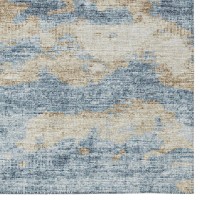 IndoorOutdoor Accord AAC36 Blue Washable 10 x 14 Rug