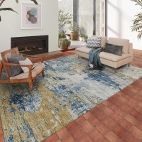 IndoorOutdoor Accord AAC34 Blue Washable 5 x 76 Rug