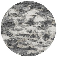 IndoorOutdoor Accord AAC36 Black Washable 8 x 8 Round Rug