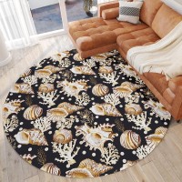 IndoorOutdoor Surfside ASR36 Midnight Washable 8 x 8 Round Rug