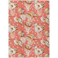 IndoorOutdoor Surfside ASR36 Peach Washable 8 x 10 Rug