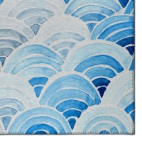 IndoorOutdoor Surfside ASR35 Blue Washable 8 x 10 Rug