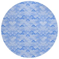 IndoorOutdoor Surfside ASR32 Blue Washable 8 x 8 Round Rug