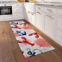 IndoorOutdoor Harpswell AHP34 Red Washable 23 x 76 Runner Rug