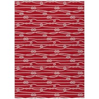 IndoorOutdoor Harpswell AHP37 Ruby Washable 8 x 10 Rug