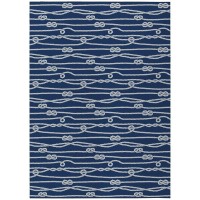 IndoorOutdoor Harpswell AHP37 Blue Washable 9 x 12 Rug