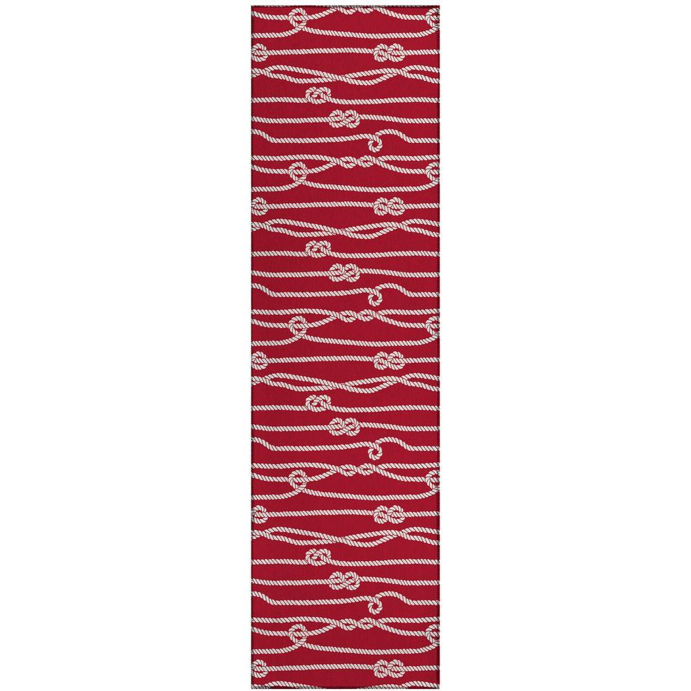 IndoorOutdoor Harpswell AHP37 Ruby Washable 23 x 76 Runner Rug