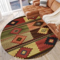 IndoorOutdoor Sonora ASO31 Paprika Washable 8 x 8 Round Rug