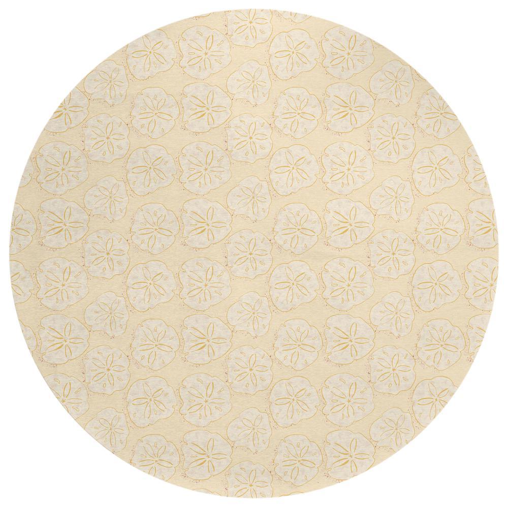 Indoor/Outdoor Surfside Asr40 Sand Washable 8' X 8' Round Rug