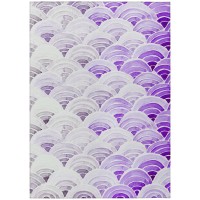 IndoorOutdoor Surfside ASR35 Purple Washable 3 x 5 Rug