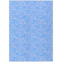 IndoorOutdoor Surfside ASR41 Blue Washable 3 x 5 Rug