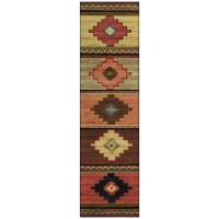 IndoorOutdoor Sonora ASO31 Paprika Washable 23 x 76 Runner Rug