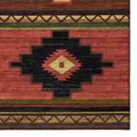 IndoorOutdoor Sonora ASO31 Paprika Washable 23 x 76 Runner Rug