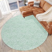 IndoorOutdoor Surfside ASR41 Green Washable 8 x 8 Round Rug