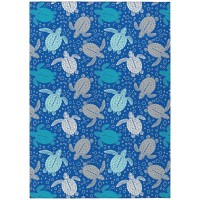 IndoorOutdoor Surfside ASR43 Blue Washable 8 x 10 Rug