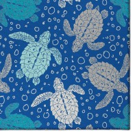 IndoorOutdoor Surfside ASR43 Blue Washable 8 x 10 Rug