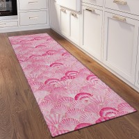 IndoorOutdoor Surfside ASR32 Pink Washable 23 x 76 Runner Rug