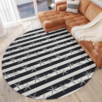 IndoorOutdoor Surfside ASR42 Midnight Washable 8 x 8 Round Rug