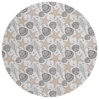 IndoorOutdoor Surfside ASR34 Fog Washable 8 x 8 Round Rug