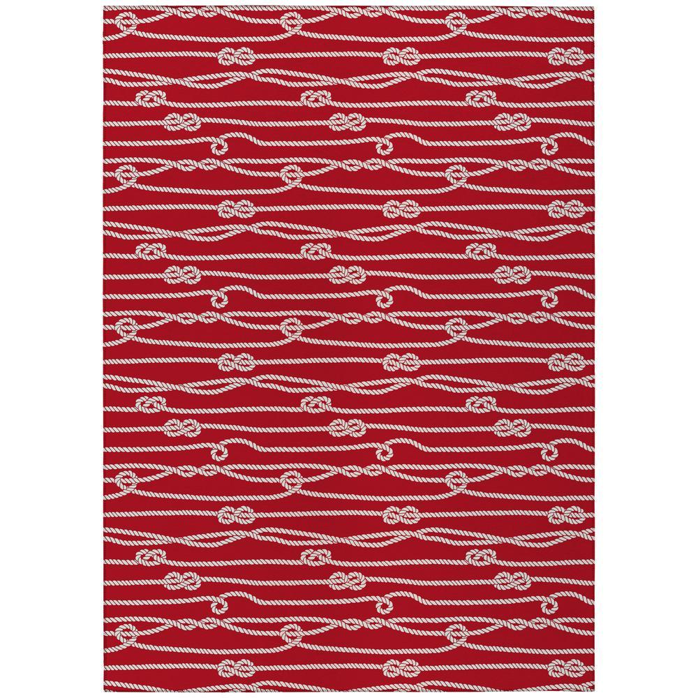 IndoorOutdoor Harpswell AHP37 Ruby Washable 9 x 12 Rug