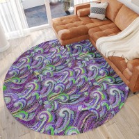 IndoorOutdoor Surfside ASR44 Purple Washable 8 x 8 Round Rug