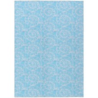 IndoorOutdoor Surfside ASR41 Aqua Washable 10 x 14 Rug