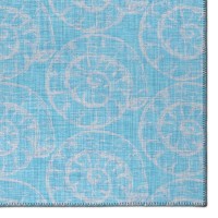 IndoorOutdoor Surfside ASR41 Aqua Washable 10 x 14 Rug