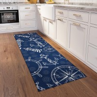 IndoorOutdoor Harpswell AHP39 Blue Washable 23 x 76 Runner Rug