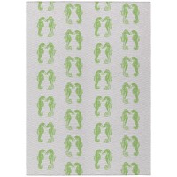 IndoorOutdoor Surfside ASR45 Green Washable 9 x 12 Rug