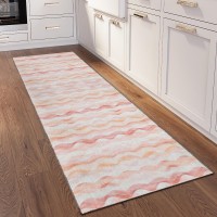 IndoorOutdoor Surfside ASR46 Peach Washable 23 x 76 Runner Rug