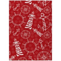 IndoorOutdoor Harpswell AHP39 Ruby Washable 8 x 10 Rug