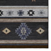 IndoorOutdoor Sonora ASO34 Midnight Washable 23 x 76 Runner Rug