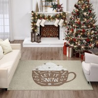 IndoorOutdoor Cozy Winter ACW37 Brown Washable 5 x 76 Rug