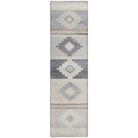 IndoorOutdoor Sonora ASO31 Gray Washable 23 x 76 Runner Rug