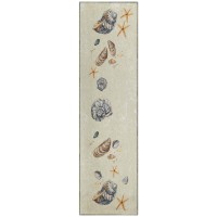 IndoorOutdoor Surfside ASR39 Oyster Washable 23 x 76 Runner Rug