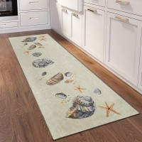 IndoorOutdoor Surfside ASR39 Oyster Washable 23 x 76 Runner Rug