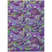 IndoorOutdoor Surfside ASR44 Purple Washable 5 x 76 Rug