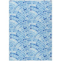 IndoorOutdoor Surfside ASR37 Blue Washable 3 x 5 Rug