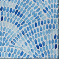 IndoorOutdoor Surfside ASR37 Blue Washable 3 x 5 Rug