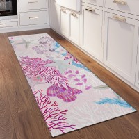 IndoorOutdoor Surfside ASR31 Raspberry Washable 23 x 76 Runner Rug