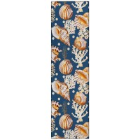 Indoor/Outdoor Surfside Asr36 Blue Washable 2'3