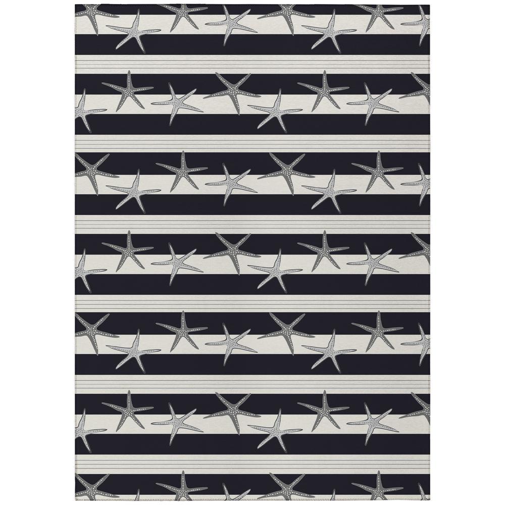 Indoor/Outdoor Surfside Asr42 Midnight Washable 9' X 12' Rug