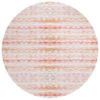 IndoorOutdoor Surfside ASR46 Peach Washable 8 x 8 Round Rug