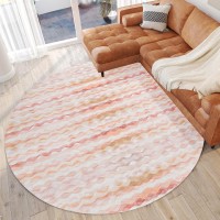 IndoorOutdoor Surfside ASR46 Peach Washable 8 x 8 Round Rug