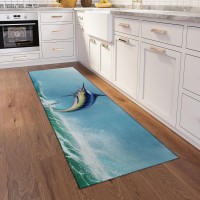 IndoorOutdoor Harpswell AHP32 Blue Washable 23 x 76 Runner Rug